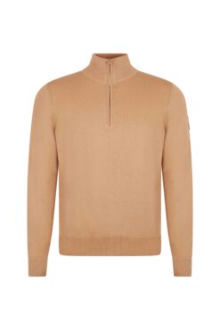 Logo Patch Zip-up Cotton Knitwear