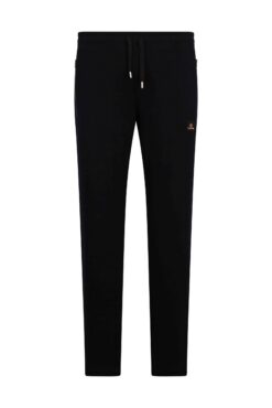Logo Patch Cotton Strech Sweatpants Black