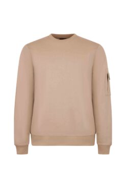 Logo Cotton Sweatshirt Camel