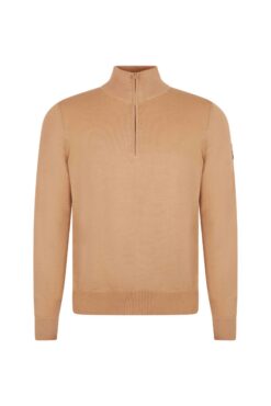 Logo Patch Zip-up Cotton Knitwear